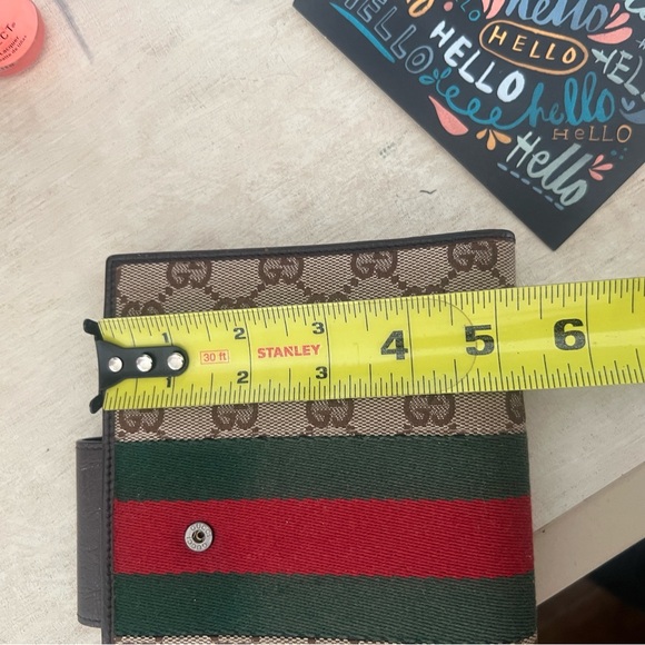 Authentic GUCCI Agenda Cover Sherry Line GG Canvas Leather. - Picture 9 of 9